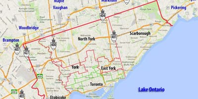 Bản đồ của thành phố Toronto