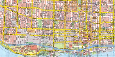 Bản đồ của thành Phố Toronto Canada