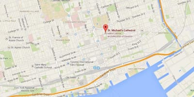 Bản đồ của Thánh Michael Cathedrale Toronto tổng