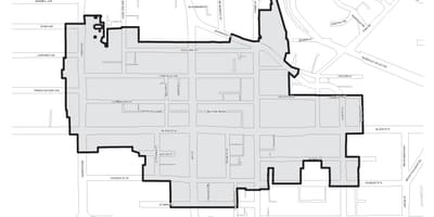 Bản đồ của Thường Yorkville Toronto boudary