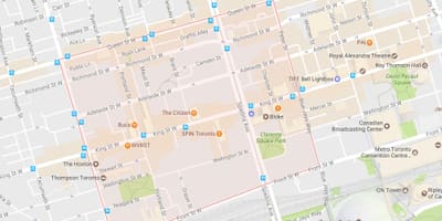 Bản đồ của Thời Quận phố Toronto