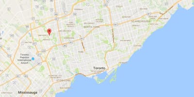 Bản đồ của Thistletown quận Toronto