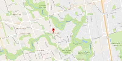 Bản đồ của Thistletownneighbourhood khu phố Toronto