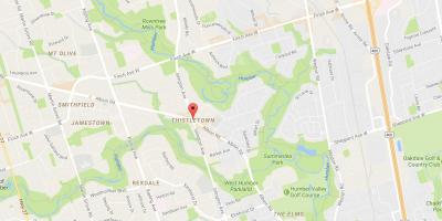 Bản đồ của Thistletownneighbourhood khu phố Toronto