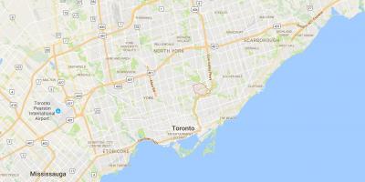Bản đồ của Thorncliffe Park quận Toronto