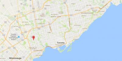 Bản đồ của Thorncrest Làng quận Toronto
