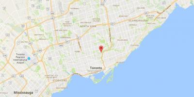 Bản đồ của thống Đốc Cầu quận Toronto