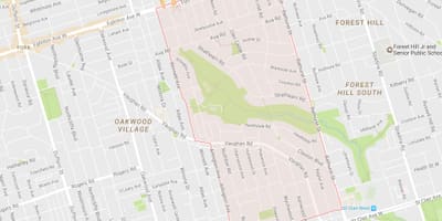 Bản đồ của Tichester khu phố Toronto