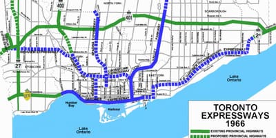 Bản đồ của Toronto đường cao tốc