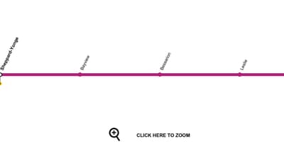 Bản đồ của Toronto đường tàu điện ngầm 4 Giúp