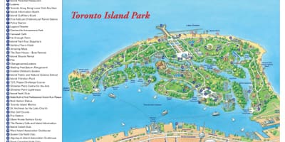 Bản đồ của Toronto đảo park