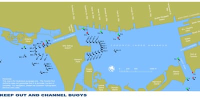 Bản đồ của Toronto bên trong cảng