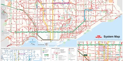 Bản đồ của xe buýt Toronto