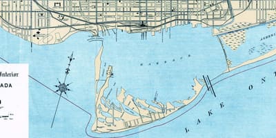 Bản đồ của Toronto Cảng năm 1906