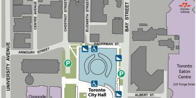 Bản đồ của Toronto City Hall