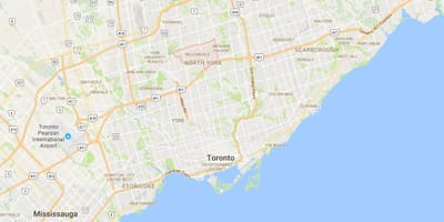 Bản đồ của Toronto quận Toronto