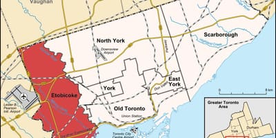 Bản đồ của Toronto quận Toronto
