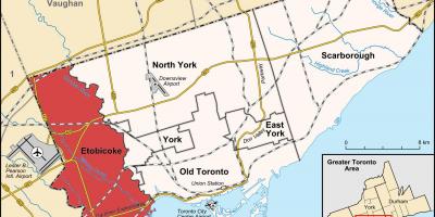 Bản đồ của Toronto quận Toronto