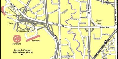 Bản đồ của Toronto sân bay