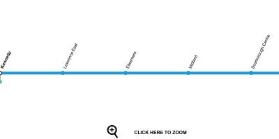 Bản đồ của Toronto đường tàu điện ngầm 3 Scarborough ĐƯỢC