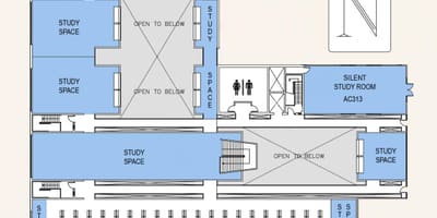 Bản đồ của đại học Toronto Scarborough thư viện trường tầng hai