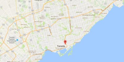 Bản đồ của Trefann Tòa án quận Toronto