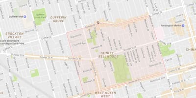 Bản đồ của Trinity–Me khu phố Toronto