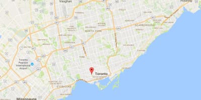 Bản đồ của Trinity–Me quận Toronto