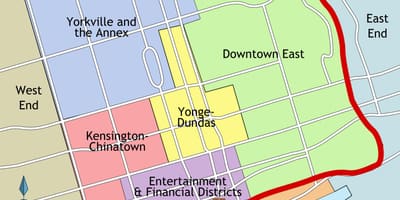 Bản đồ của Trung tâm Toronto