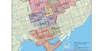 Bản đồ của trung tâm Toronto