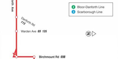 Bản đồ của TÔI 20 bên vách đá tuyến xe buýt Toronto