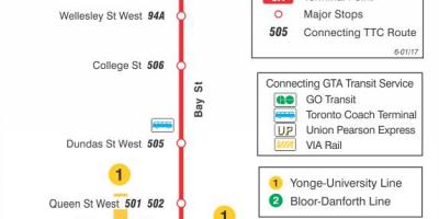 Bản đồ của TÔI 6 Bay tuyến xe buýt Toronto