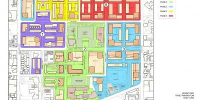 Bản đồ của Tái thiết kế hoạch Nhiếp chính Park Toronto