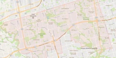 Bản đồ của Uptown Toronto khu phố Toronto