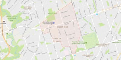 Bản đồ của Vàng Dặm khu phố Toronto