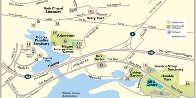 Bản đồ của Hoàng gia vườn thực vật Toronto