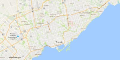 Bản đồ của Victoria Làng quận Toronto