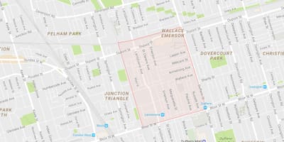 Bản đồ của Wallace Emerson khu phố Toronto