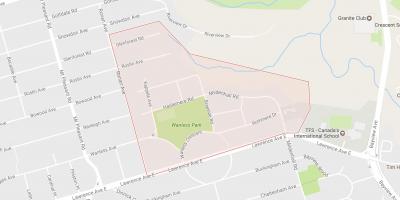 Bản đồ của Wanless Park khu phố Toronto