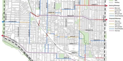 Bản đồ của West kết thúc Toronto
