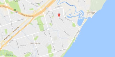 Bản đồ của West Rouge khu phố Toronto