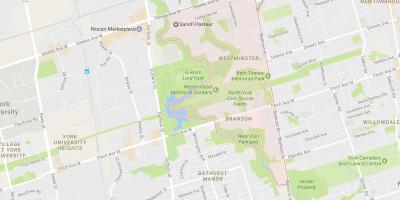 Bản đồ của Westminster–Branson khu phố Toronto