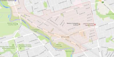 Bản đồ của Weston khu phố Toronto