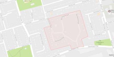 Bản đồ của Wychwood Park khu phố Toronto