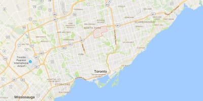 Bản đồ của York Mills quận Toronto