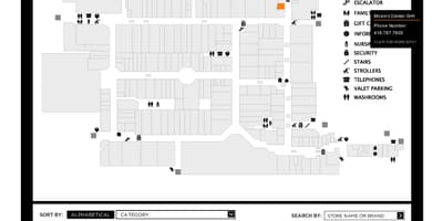Bản đồ của Yorkdale trung Tâm mua Sắm