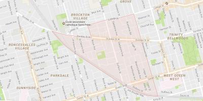 Bản đồ của Chút Bồ đào nha khu phố Toronto