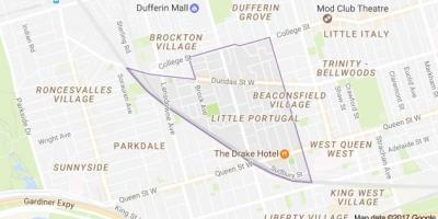 Bản đồ của Chút Bồ đào nha Toronto