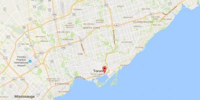 Bản đồ của Đông sát vịnh quận Toronto